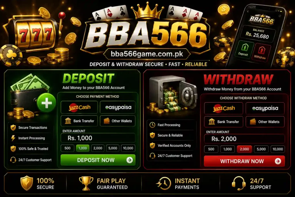 BBA566 Deposit & withdraw